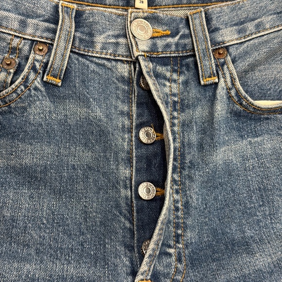 Re/Done High Rise Ankle Crop Jeans - Picture 6 of 8